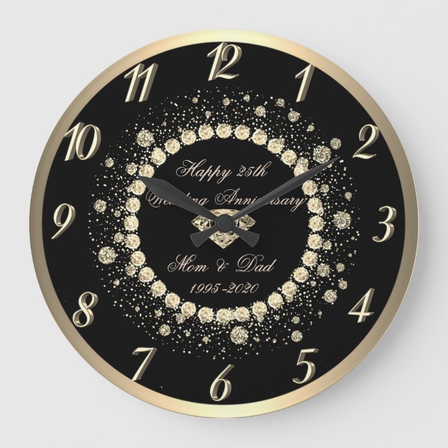 Grande Horloge Ronde Noces de diamant à 25 ans de mariage (Recto)