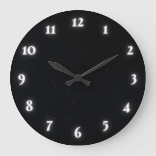 Grande Horloge Ronde Noir moderne