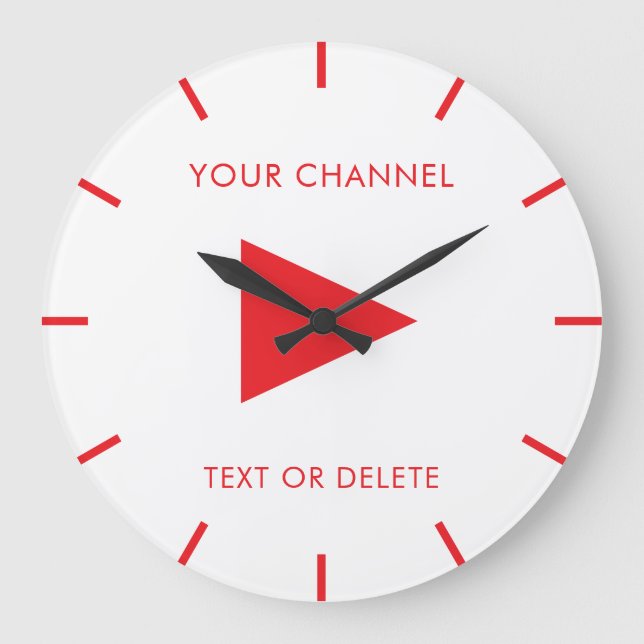 Grande Horloge Ronde Nom de canal Youtube personnalisé (Recto)