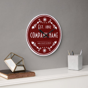 Grande Horloge Ronde Nom d'entreprise établie, Décoratif