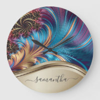 Nom manuscrit Fractal Blue Gold