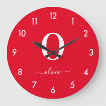 Nom personnalisé en écriture Monogramme Rouge et B
