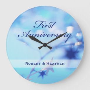 Grande Horloge Ronde Nom personnalisé, Étincelle du premier Mariage
