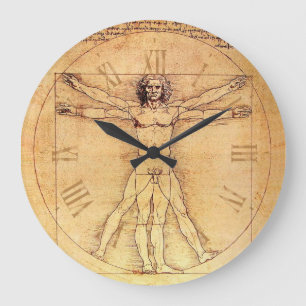 Grande Horloge Ronde Nombre de Leonardo Da Vinci Vitruviennes