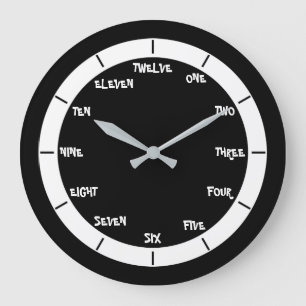 Grande Horloge Ronde Nombres de lettre