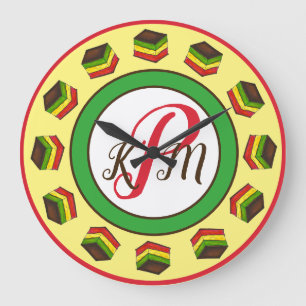 Grande Horloge Ronde Nonna's Kitchen Italian Bakery Rainbow Cookies