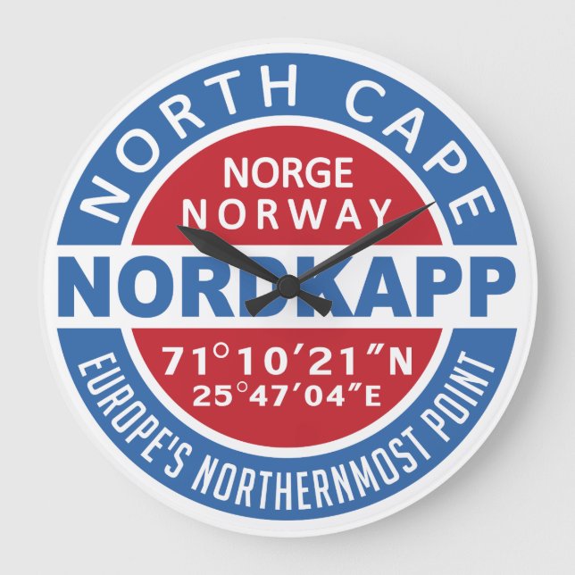 Grande Horloge Ronde NORDKAPP wall clock (Recto)
