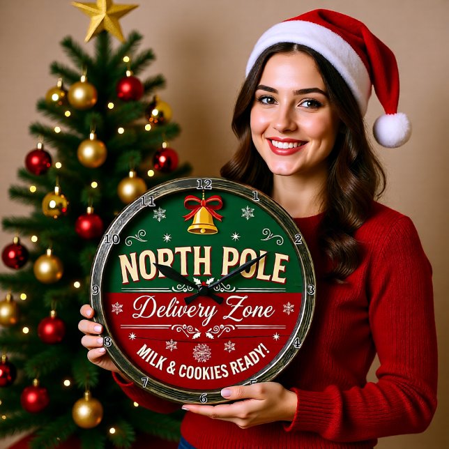 Grande Horloge Ronde North Pole Delivery Zone (Créateur téléchargé)
