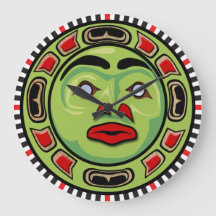 Northwest Coast Native American Mask Clock