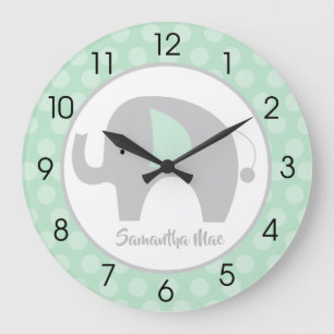Grande Horloge Ronde Nourriture neutre pour le genre de l'éléphant vert