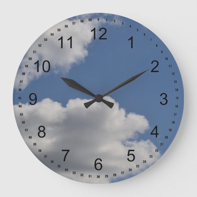 Grande Horloge Ronde Nuages (Recto)