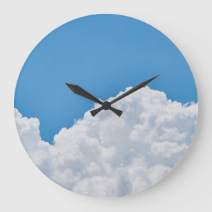 Grande Horloge Ronde Nuages