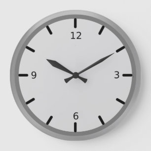 Grande Horloge Ronde Nuances Argentées Élégantes