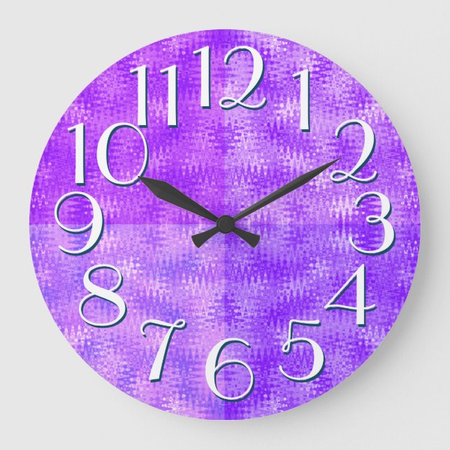 Grande Horloge Ronde Nuances des nombres surdimensionnés élégants de (Recto)