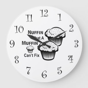Grande Horloge Ronde Nuffin qu'un muffin ne peut pas réparer l'horloge 