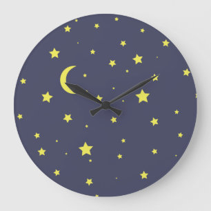 Grande Horloge Ronde Nuit étoilée