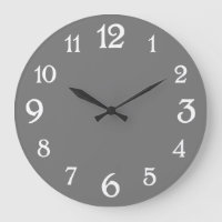 Numéro blanc sur l'horloge murale rétro gris