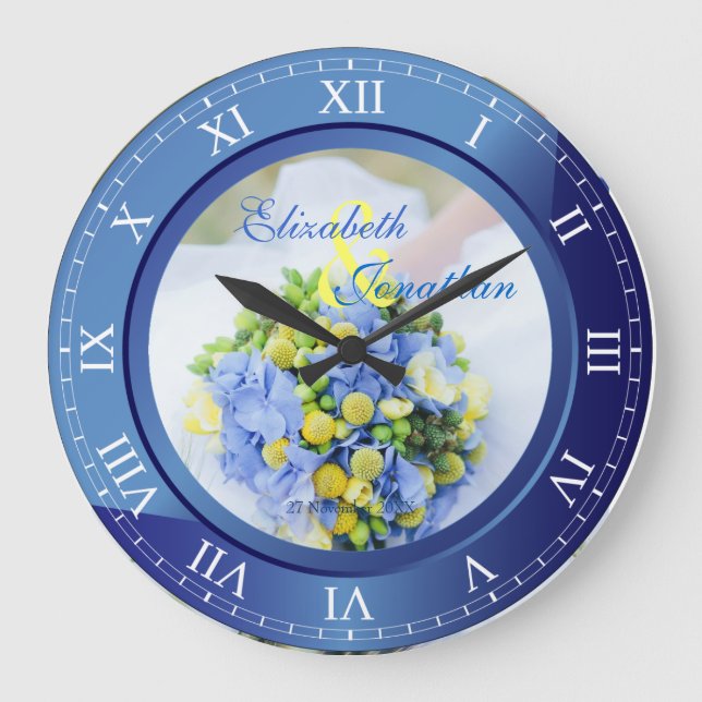 Grande Horloge Ronde Numéro de Wedding Anniversary Blue Sapphire (Recto)