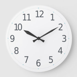 Grande Horloge Ronde Numéro minimal simple   Wall Clock