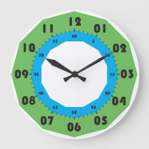 Grande Horloge Ronde Numéros noirs de cadran d'horloge pendant des min