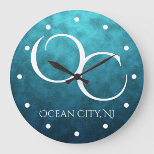 Grande Horloge Ronde OC Ocean City NJ on Blue Water Background Beach