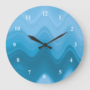 Grande Horloge Ronde Océan bleu