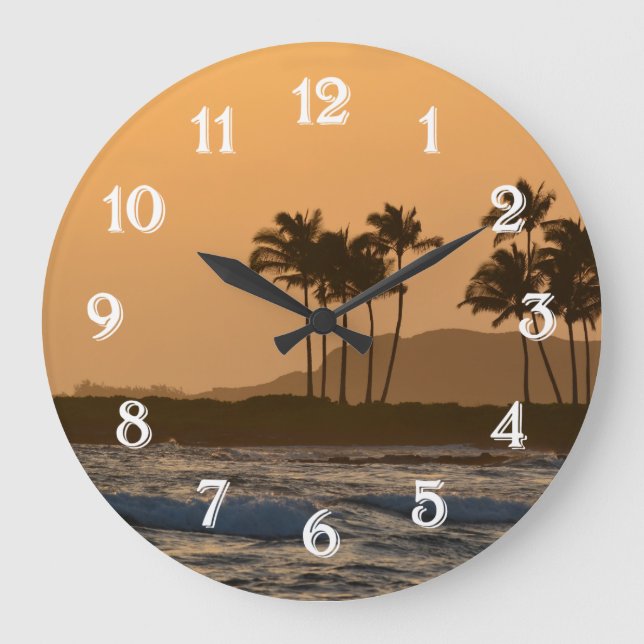 Grande Horloge Ronde Ocean Sunset Kauai Hawaii (Recto)