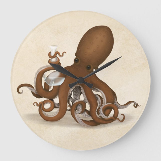 Grande Horloge Ronde Octopus Holding (Recto)