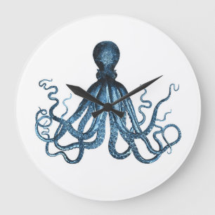 Grande Horloge Ronde Octopus kraken nautical coastal ocean beach sea