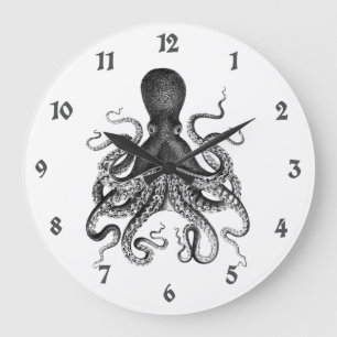 Grande Horloge Ronde Octopus vintage