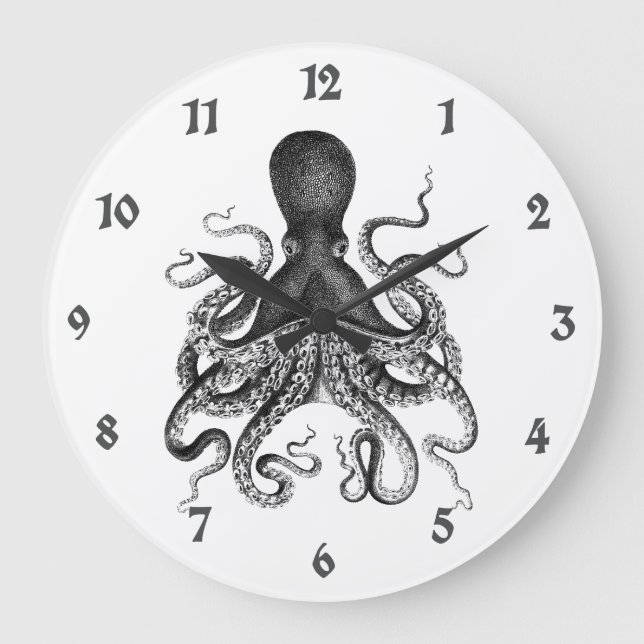 Grande Horloge Ronde Octopus vintage (Recto)