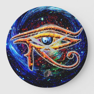 Grande Horloge Ronde Œil d'Horus
