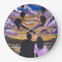 Œuvre d'art faite main – Coucher de soleil ensembl