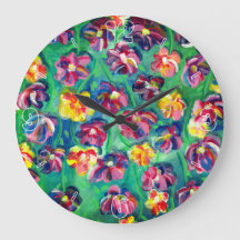 Oeuvre originale colorée de Happy Little Flowers