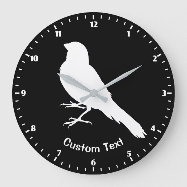 Grande Horloge Ronde Oiseau canarien permanent (Recto)