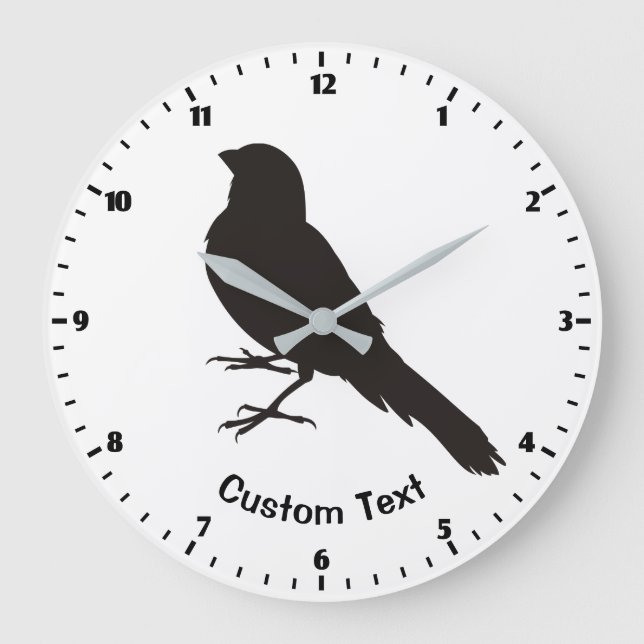 Grande Horloge Ronde Oiseau des Canaries (Recto)