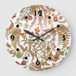 Grande Horloge Ronde Oiseaux du paradis