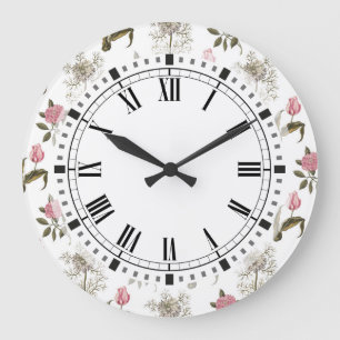 Grande Horloge Ronde Old English Garden Vintage
