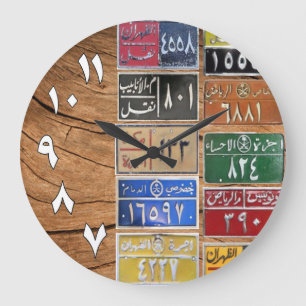 Grande Horloge Ronde Old Licenses Design Large Clock