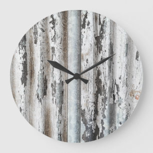 Grande Horloge Ronde Old Paint Chipped