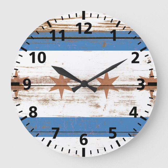 Grande Horloge Ronde Old Wooden Chicago (Recto)