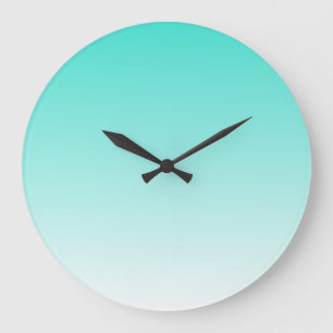 Grande Horloge Ronde Ombre Turquoise
