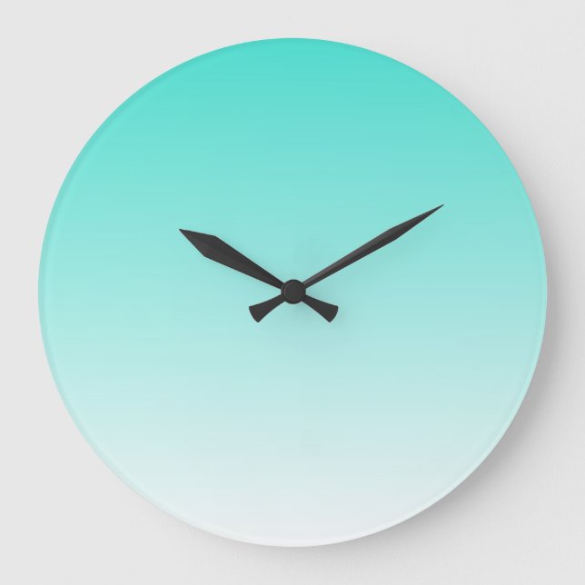 Grande Horloge Ronde Ombre Turquoise (Recto)