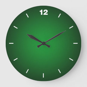 Grande Horloge Ronde Ombre Vignette vert-noir gris