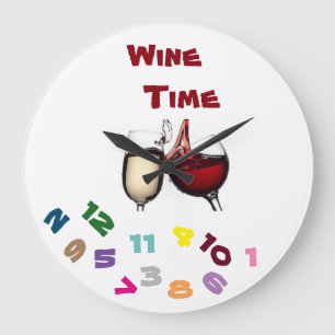 GRANDE HORLOGE RONDE "ON ***WINE TIME****"