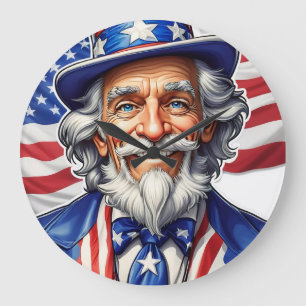 Grande Horloge Ronde Oncle Sam USA