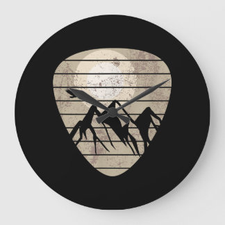 Grande Horloge Ronde Onglet de guitare Mountain Cool Guitare Lecteur Gu