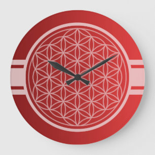 Grande Horloge Ronde ONLY COLOR gradients fire red