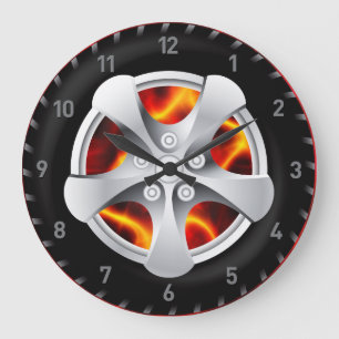 Grande Horloge Ronde Options d'horloge murale de la roue 1 auto
