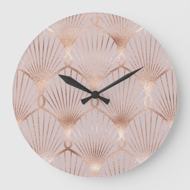 Grande Horloge Ronde Or Art Nouveau : Feuille transparente (Recto)